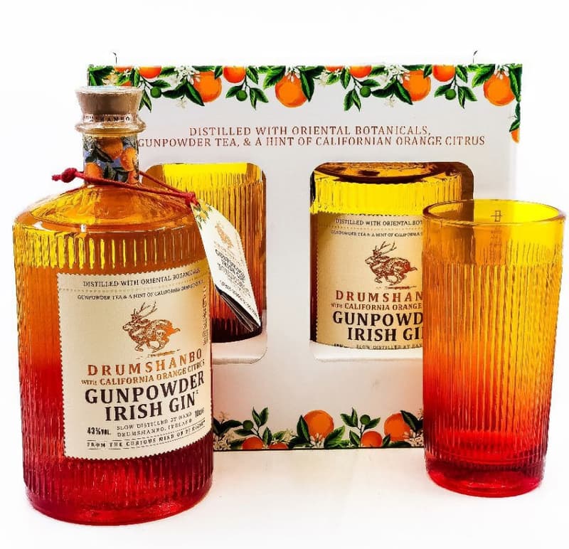 Drumshanbo Gunpowder Californian Orange gin díszdobozban 1 pohárral 43%