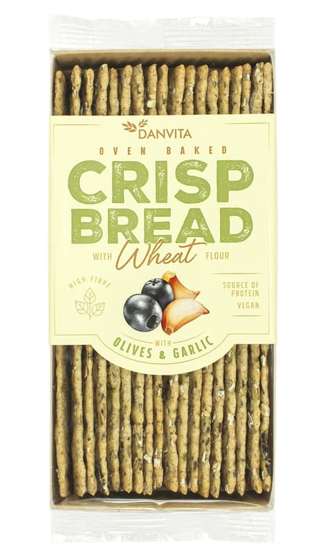 DANVITA bread sticks with olives and garlic 130g