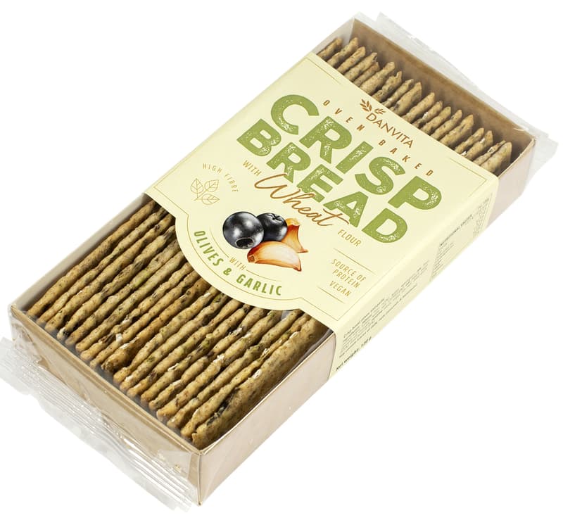 DANVITA bread sticks with olives and garlic 130g