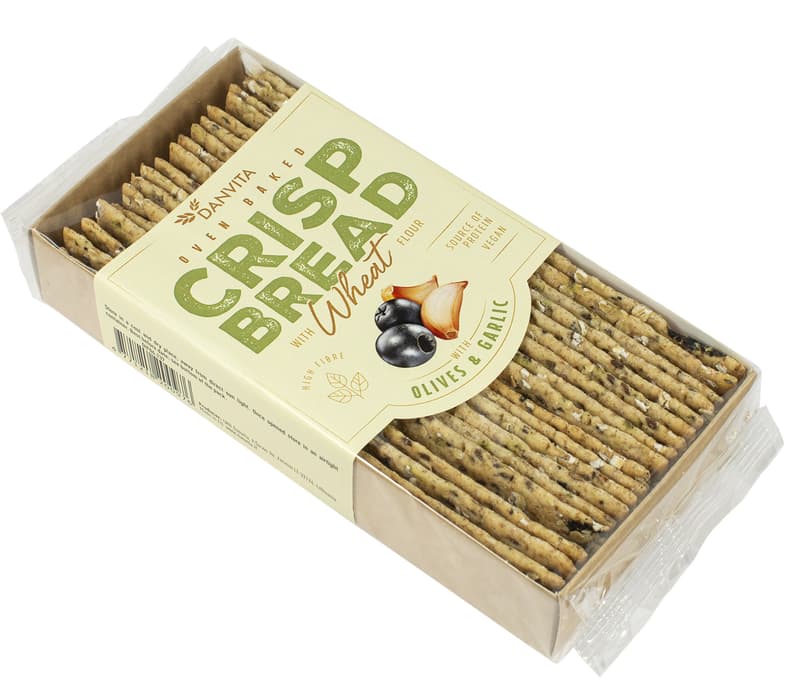 DANVITA bread sticks with olives and garlic 130g