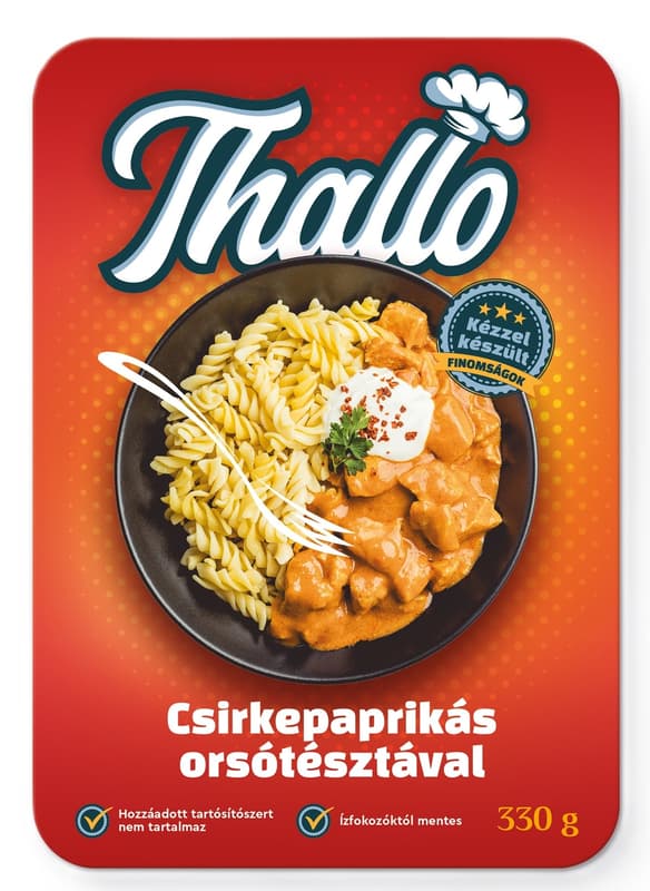 Thallo Chicken Paprikash with Pasta