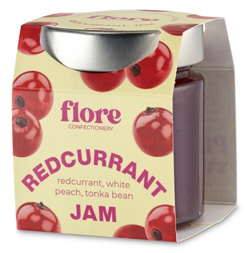 Flore Confectionery fehér húsú őszibarack-ribizli lekvár tonkababbal