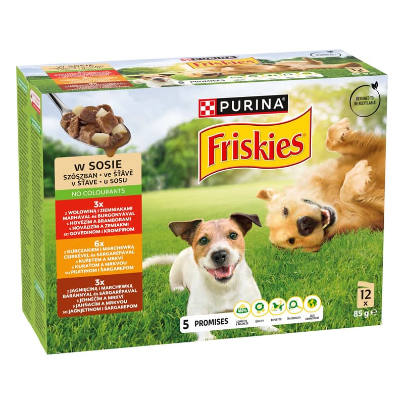 Friskies Wet Dog Food with Sauce (12x85g)