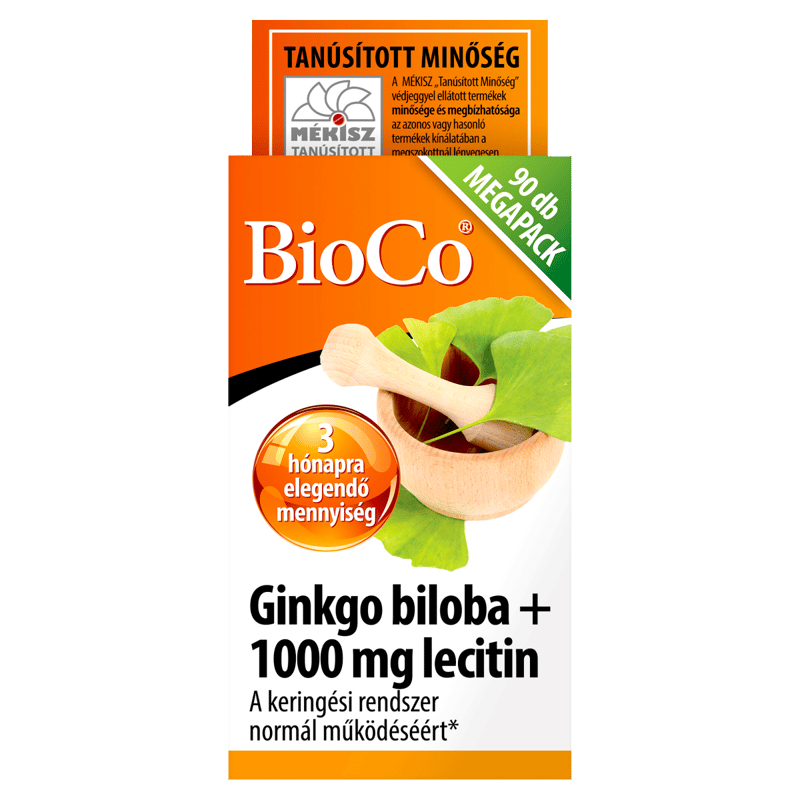 BioCo Ginkgo biloba + Lecitin lágyzselatin kapszula 90 db