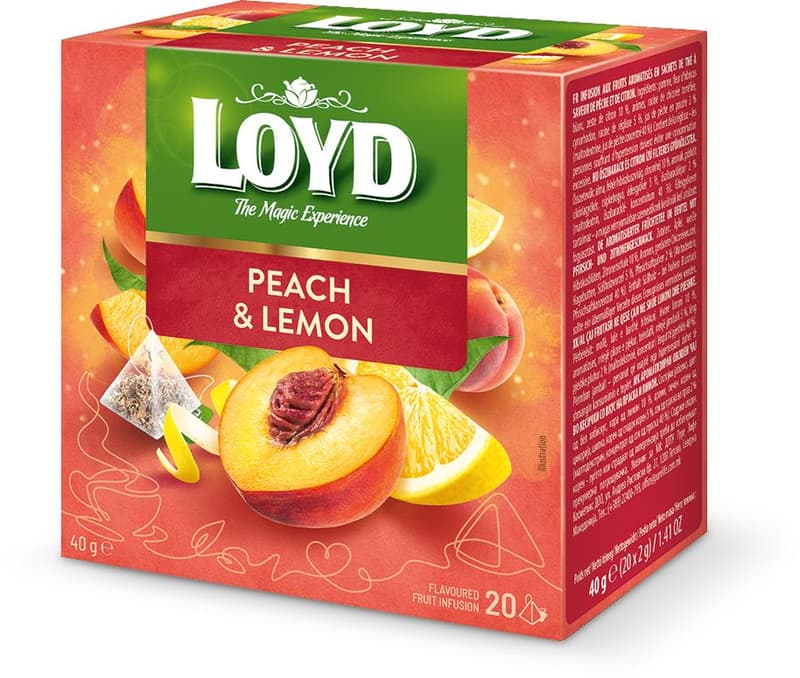 Loyd piramis filteres tea Barack-Citrom ízű