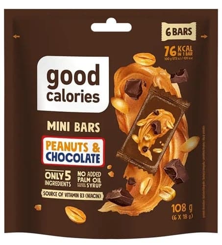 Good Calories MINI BARS PEANUT & CHOCOLATE 108g