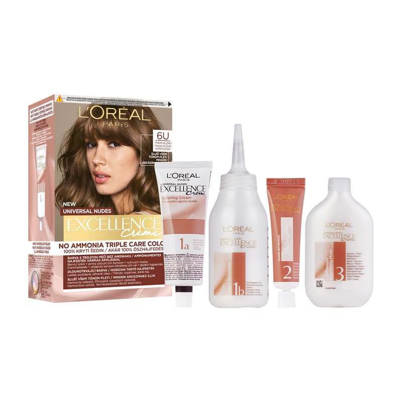 L'Oréal Paris Excellence Creme Universal Nudes Cream Hair Dye 6U Dark Blonde