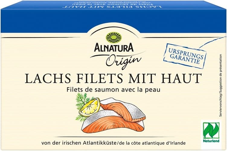 Alnatura BIO Salmon fillet with skin, frozen