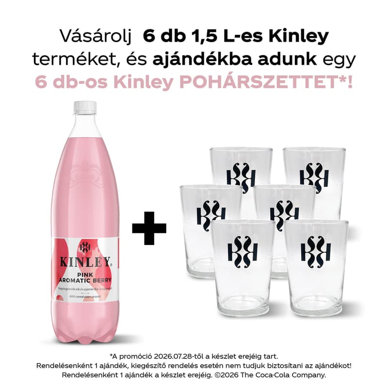 Kinley Pink Aromatic Berry szénsavas, vegyes bogyós gyümölcsízű üdítőital
