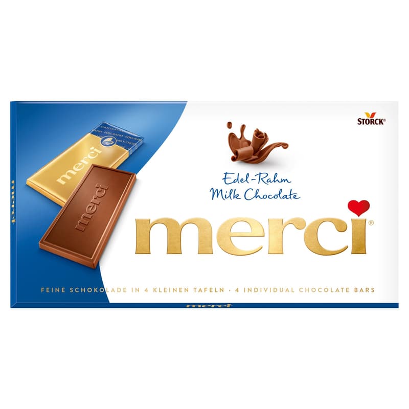 Merci bar of milk chocolate