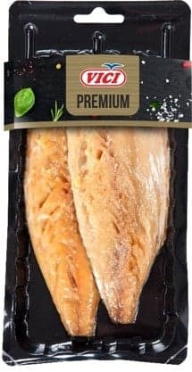 Hot smoked Atlantic mackerel fillet skin on (vac.pac.), 6x150g SKIN