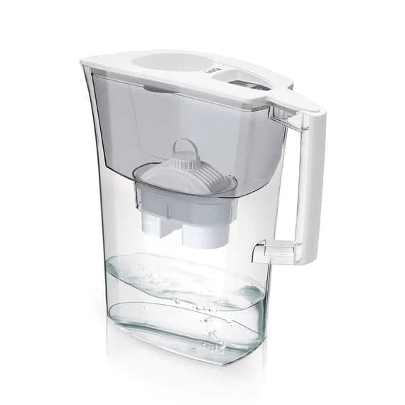 LAICA Prime Line Elegance Ivory white water filter jug with electronic display