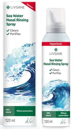 LIVSANE Hypertonic Seawater Nasal Rinse Spray 120ml