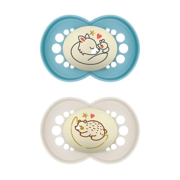 MAM Original Night pacifier DOUBLE 6+ months boy