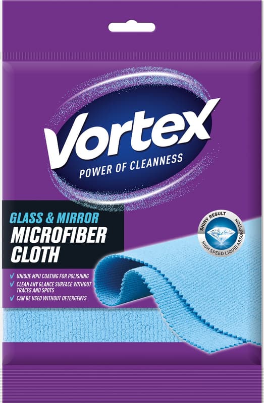 VORTEX Microfiber cloth for glass and mirrors 1pcs