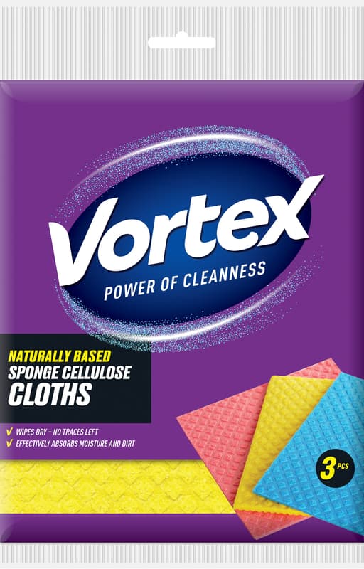 VORTEX Sponge Cloths 3 pcs (24 pcs/carton) SRP