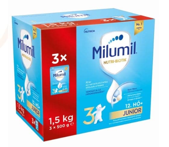 MILUMIL 3 JUNIOR 12. HO+ 1500G COP