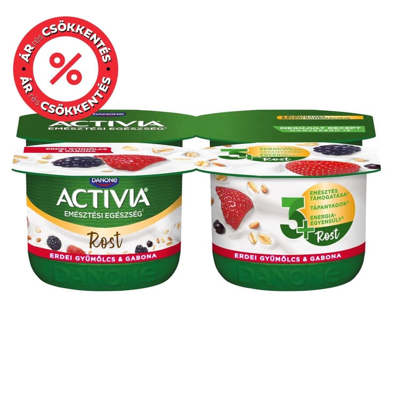 Danone Activia Forest Fruit-Cereal Yoghurt (4x120g)