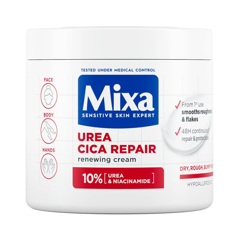 Mixa regenerating body lotion for dry, rough skin