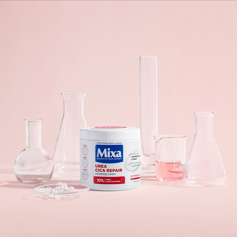 Mixa regenerating body lotion for dry, rough skin