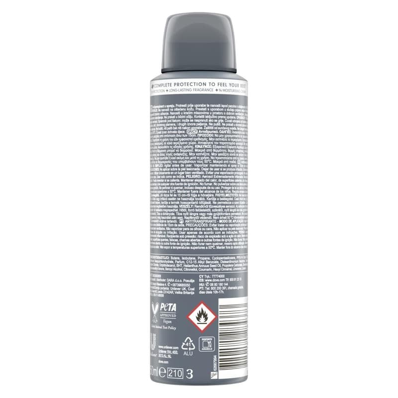 Dove Men+Care Invisible Dry férfi izzadságátló dezodor, 200 ml