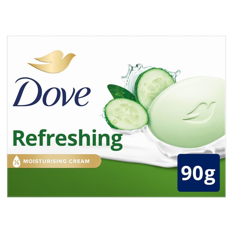 Dove Soap with refreshing cucumber and green tea scent