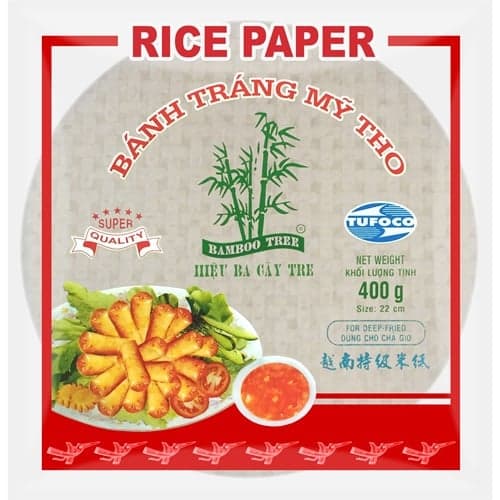 Bamboo Tree Rice Paper for Spring Rolls (22 cm)