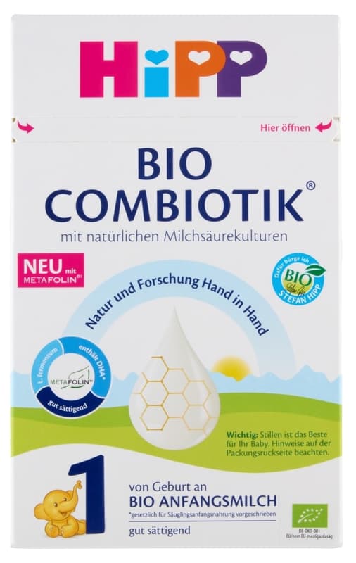 Hipp 1 BIO Combiotik tejalapú anyatej-helyettesítő tápszer, újszülött kortól