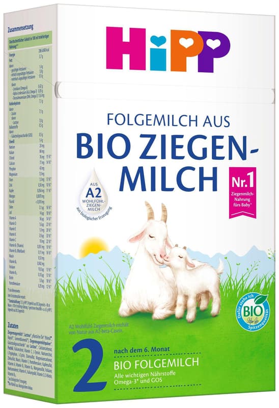 HiPP 2 BIO Kecsketejalapú anyatej-kiegészítő tápszer, 6 hónapos kortól