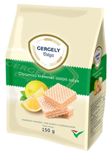 Lemon-flavored cream-filled wafer