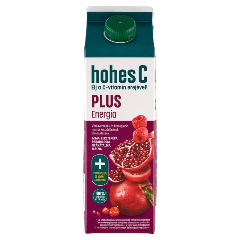 Hohes C Plus + Iron apple-pomegranate-raspberry mixed fruit-vegetable juice