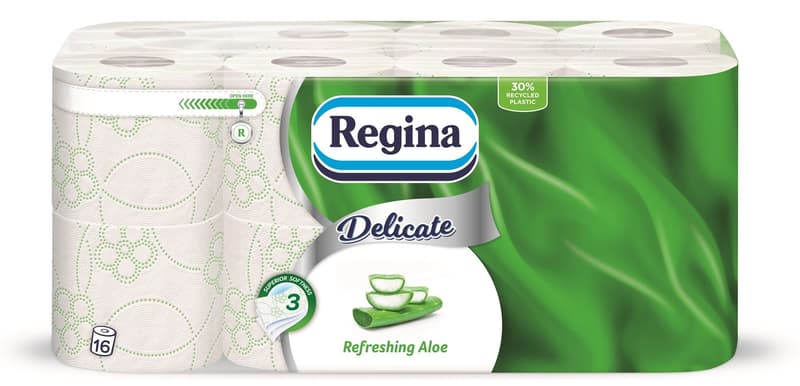 Regina Delicate Refreshing Aloe 16 rolls toilet tissue