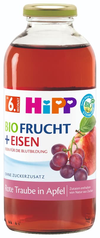 Hipp Alma-szőlő-arónia gyümölcsnektár C-vitaminnal és vassal​, 6 hónapos kortól