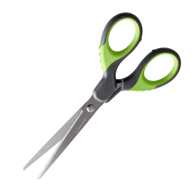Softgrip Scissors 17cm green/grey  cd