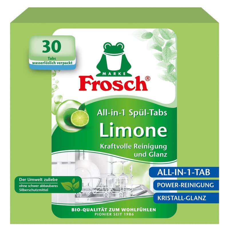 All in One Automatic Dishwashing Tabs Green Lemon