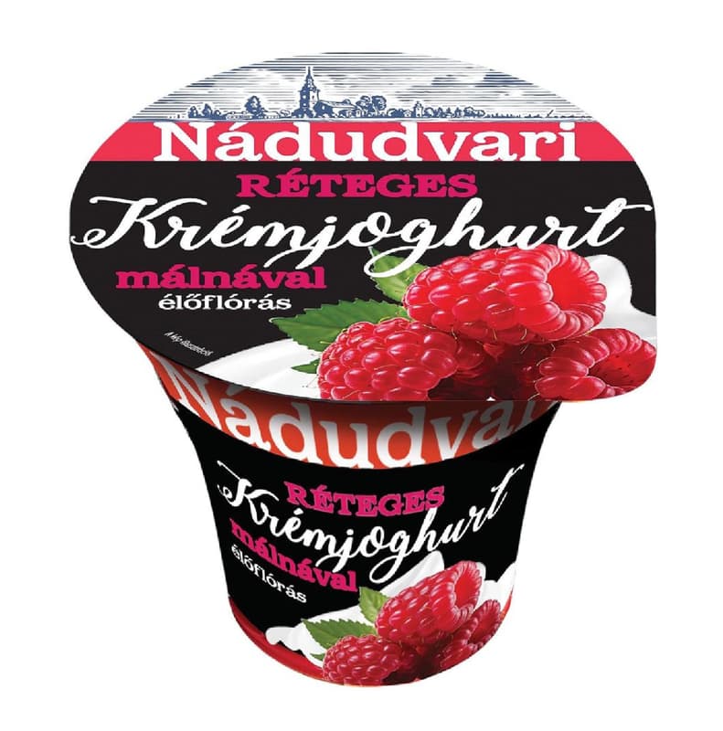 Nádudvari layered cream yogurt with raspberries 180 g
