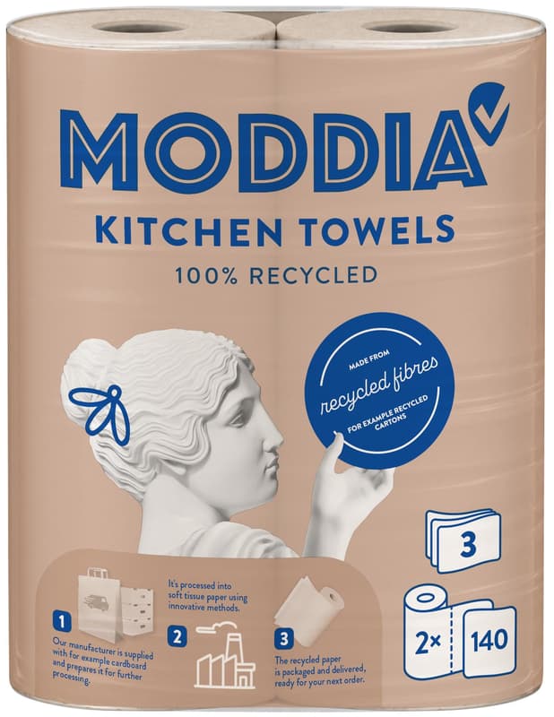 Moddia újrahasznosított konyhai papírtörlő 2 tekercs