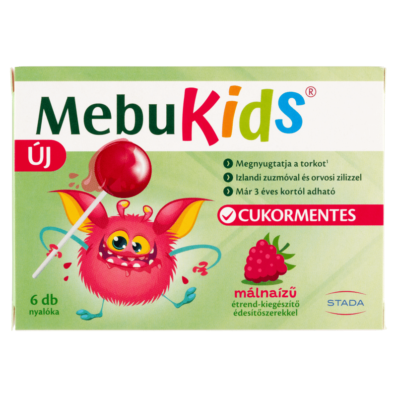 MebuKids nyalóka málna 6 db