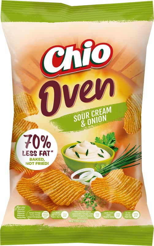 Chio Oven Kemencében sütött hagymás-tejfölös ízű burgonyachips