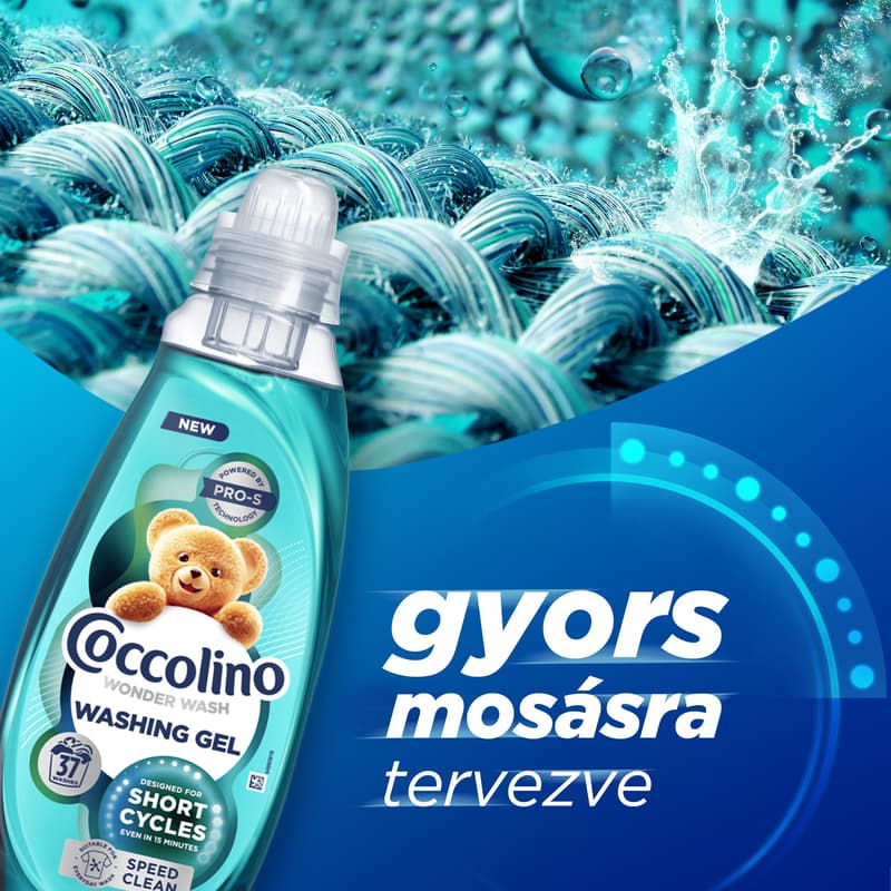 Coccolino, mosógél. Gél, folyékonymosószer, gyorsmosás, kimélő,