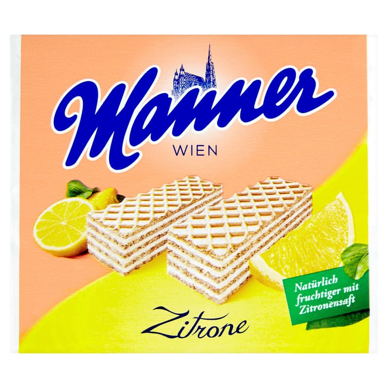 Waffle slices filled with continental lemon flavored cream