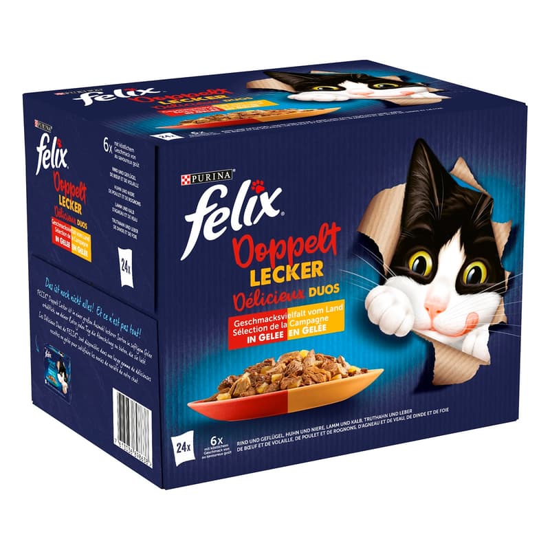 Felix Fantastic Duo Home Selection in Jelly Wet Cat Food 24 x 85 g (2,04 g)