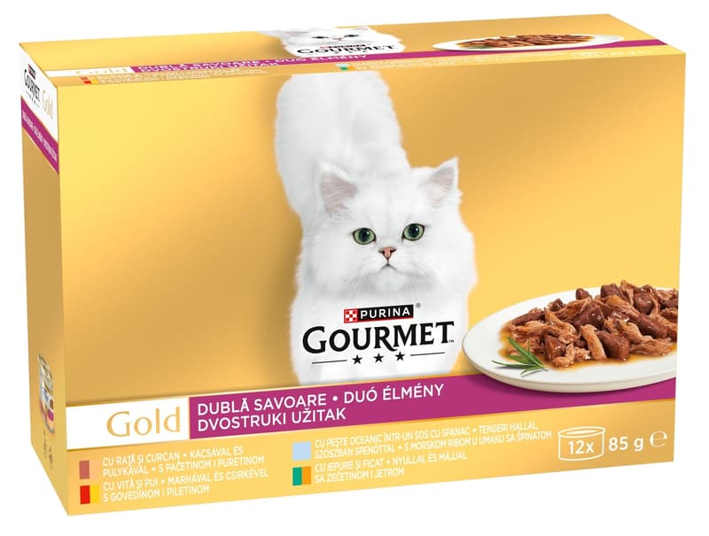 Gourmet Gold Double Delicacies Wet Cat Food 12 x 85 g