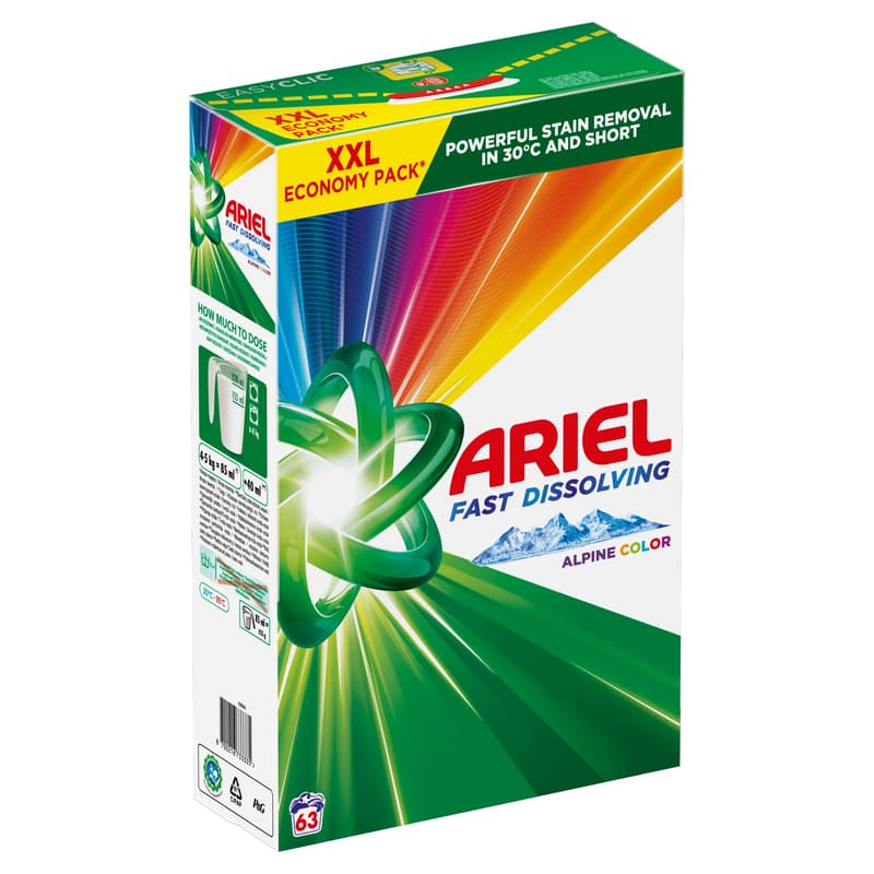 Ariel Powder Color 63 Washes 3.465KG