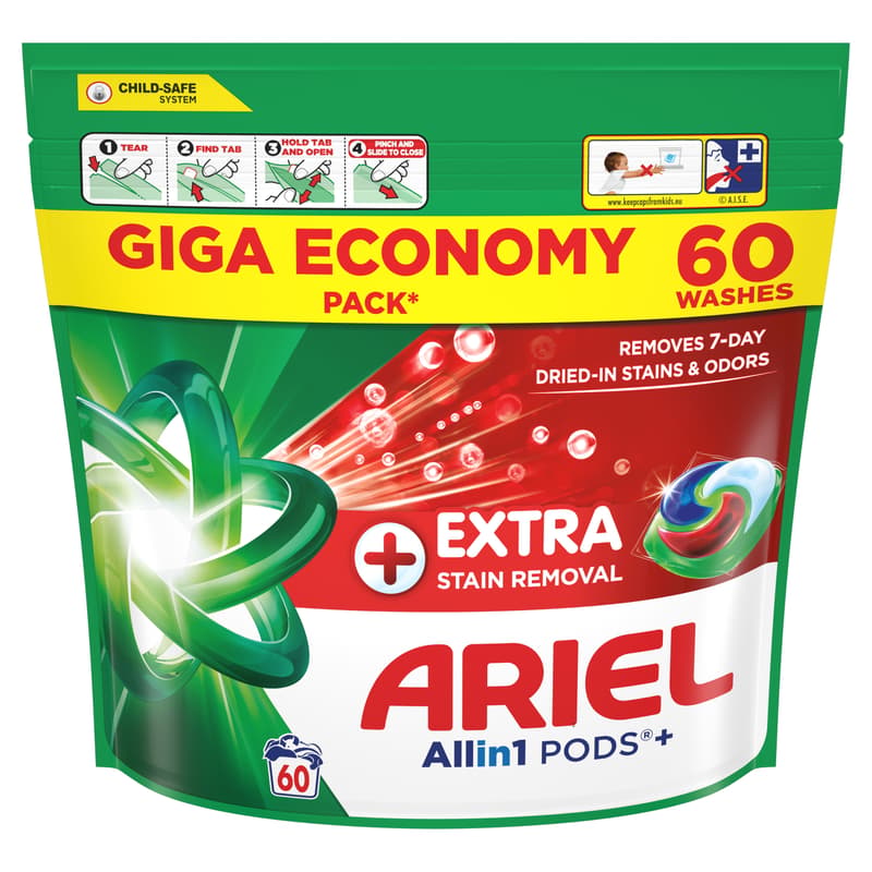 Ariel Liquid Tabs Extra Hygiene 60CT