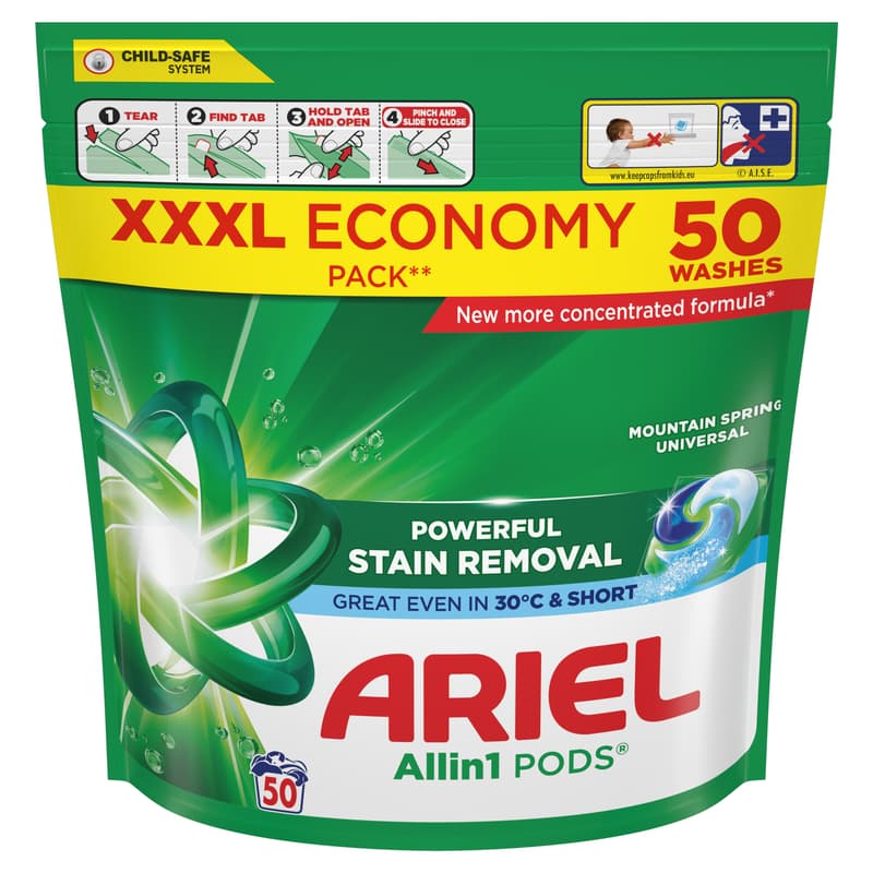 Ariel Liquid Tabs Mountain Spring 50CT