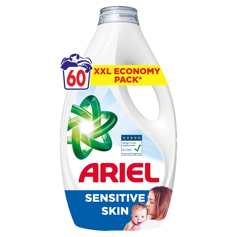 Ariel Liq Det Sens Skin 60 Washes 2.7L