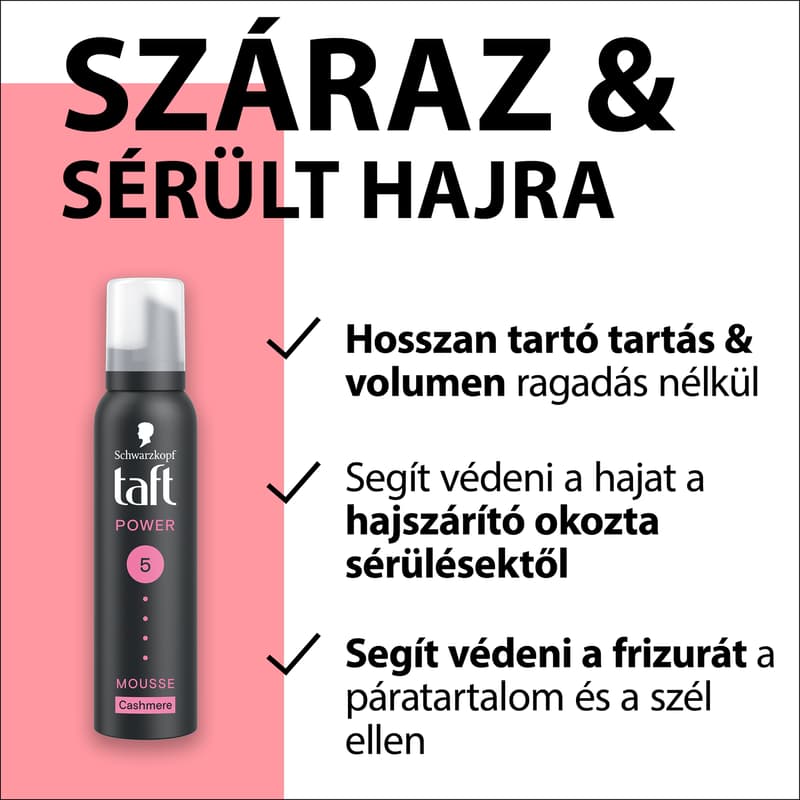 Taft Power Kasmír hajhab száraz & sérült hajra