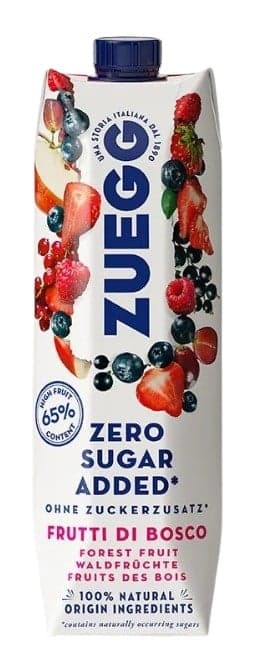 ZUEGG Zero fruit drink with apple, red grapes and forest fruits