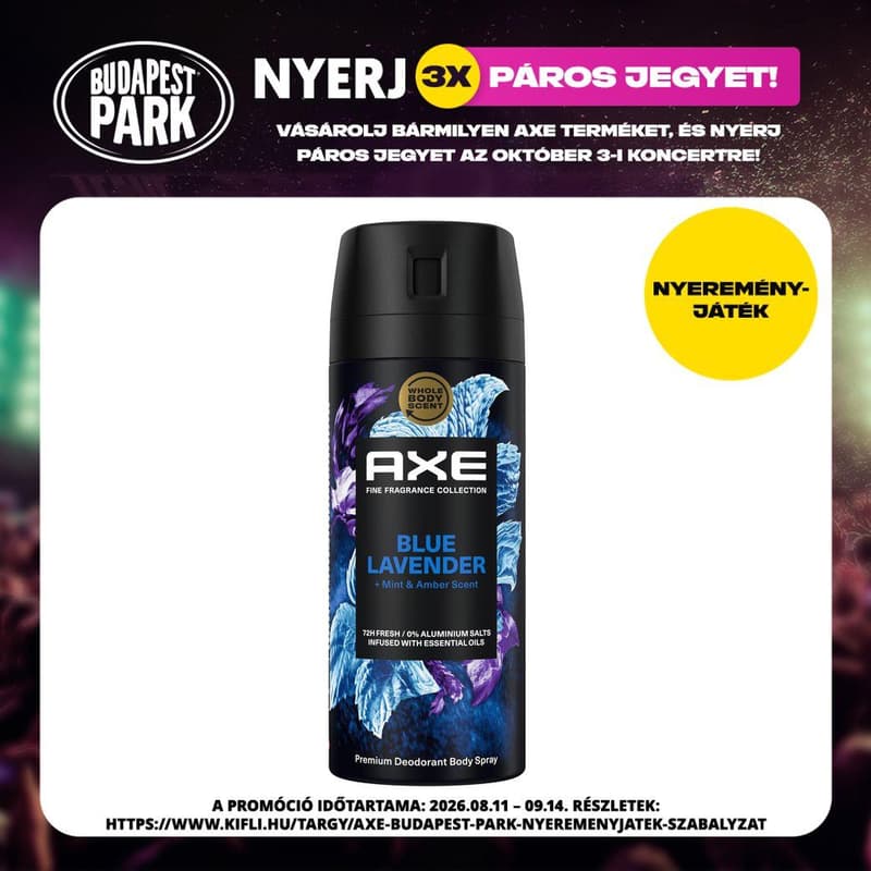 AXE Fine Fragrance Collection Blue Lavender dezodor, 150 ml